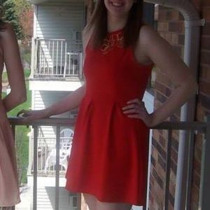 Francesca’s Red Orange Summer Dress Size L